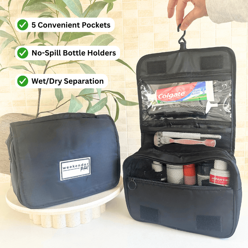 Hang-or-Stand Toiletry Bag