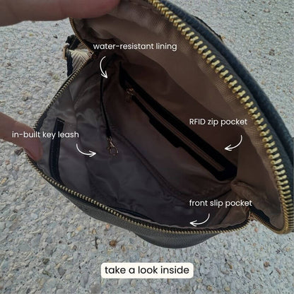 PRE-ORDER: Anti-Theft Crossbody Bag | Loop-Lock Zips, RFID Protection