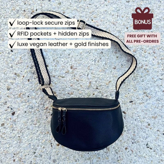 PRE-ORDER: Anti-Theft Crossbody Bag | Loop-Lock Zips, RFID Protection