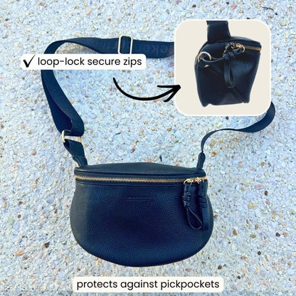PRE-ORDER: Anti-Theft Crossbody Bag | Loop-Lock Zips, RFID Protection